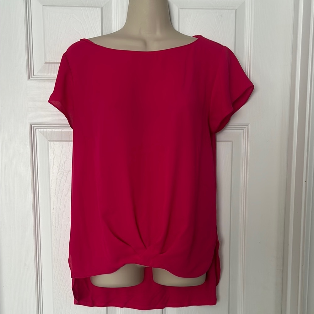 INC International Concepts Pink Short Sleeve Blouse